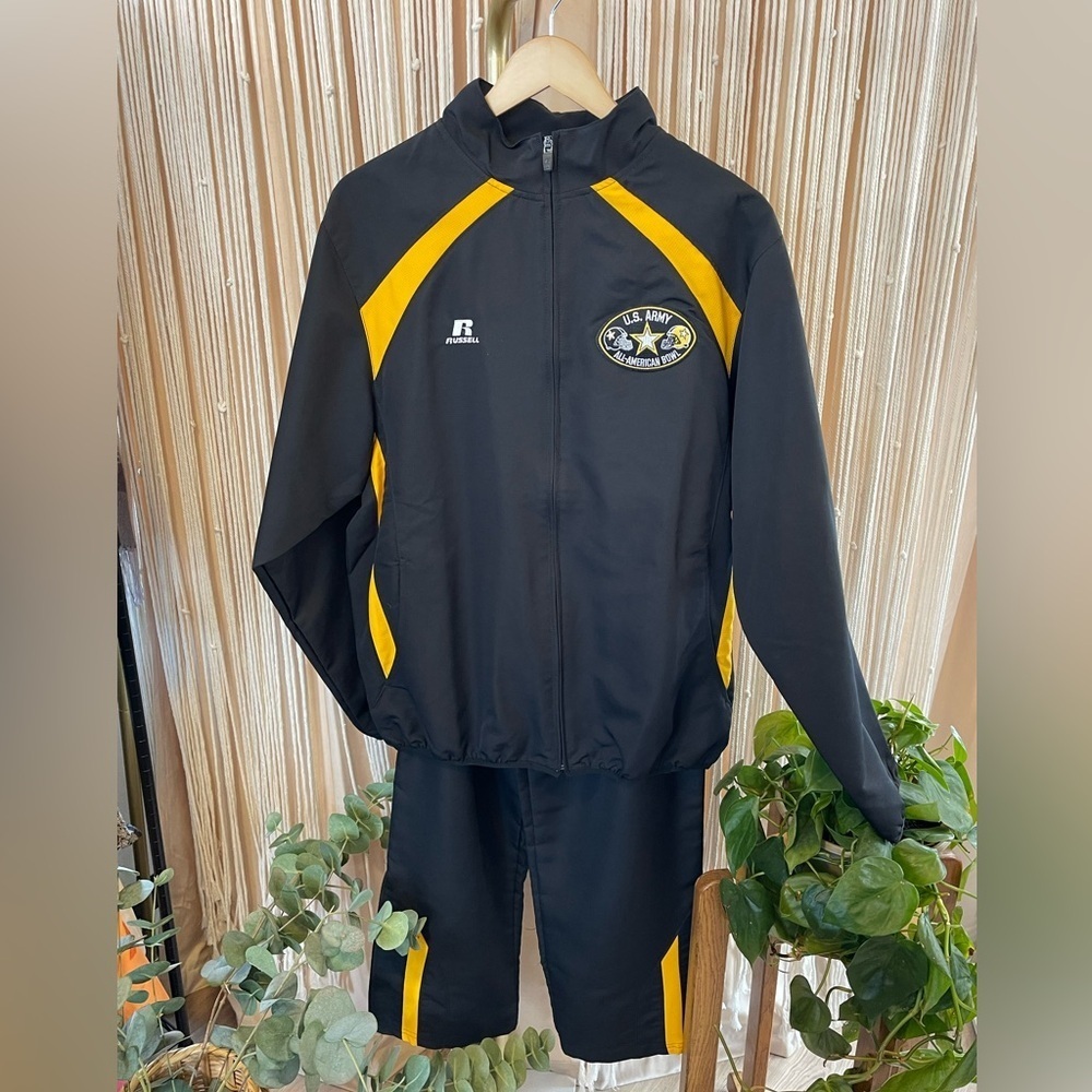 Vintage Russell Athletic U.S. Army All-American Bowl Tracksuit black yellow (M)